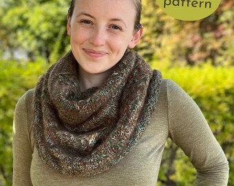 Cozy Cowl Knitting Pattern // Mohair and Fingering Weight Cowl // Cabled Cowl Knitting Pattern // Textured Cowl