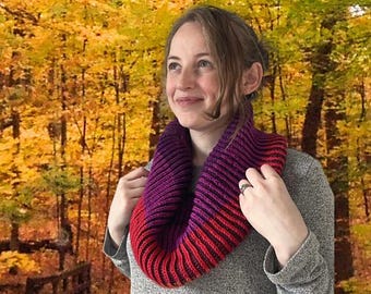 Brioche Cowl Knitting Pattern For Any Yarn Weight - Intermediate - Pattern PDF