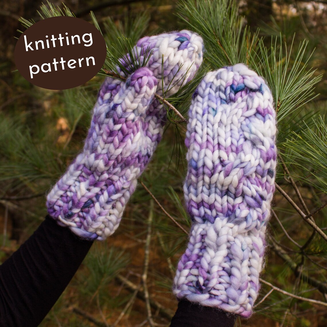 Cozy Cabled Mittens Knitting Pattern // Super Bulky Weight Mittens ...