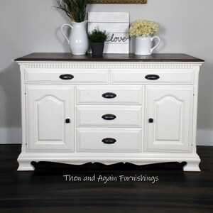Antique white credenza top