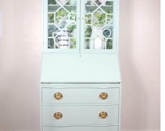 SOLD. Do not buy**Antique painted secretary desk/hutch