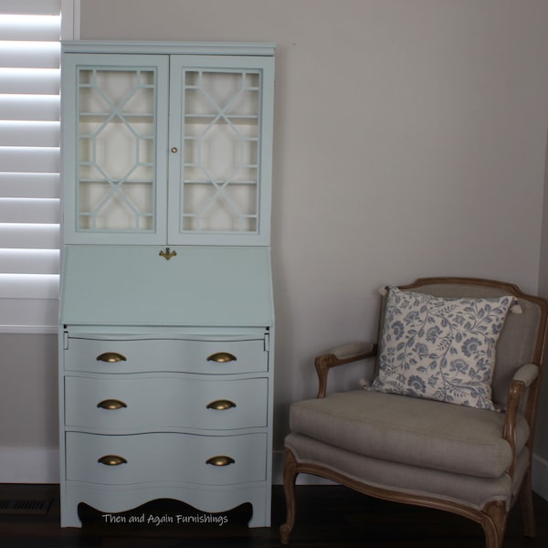SOLD! Example only. Antique Blue Secretary Desk