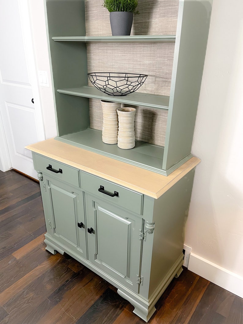 SOLD. Do Not Buy Vintage Green Hutch Etsy