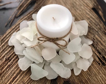 Large White Caribbean Seaglass