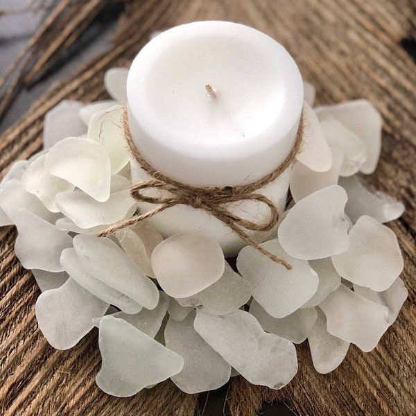 Large White Caribbean Seaglass