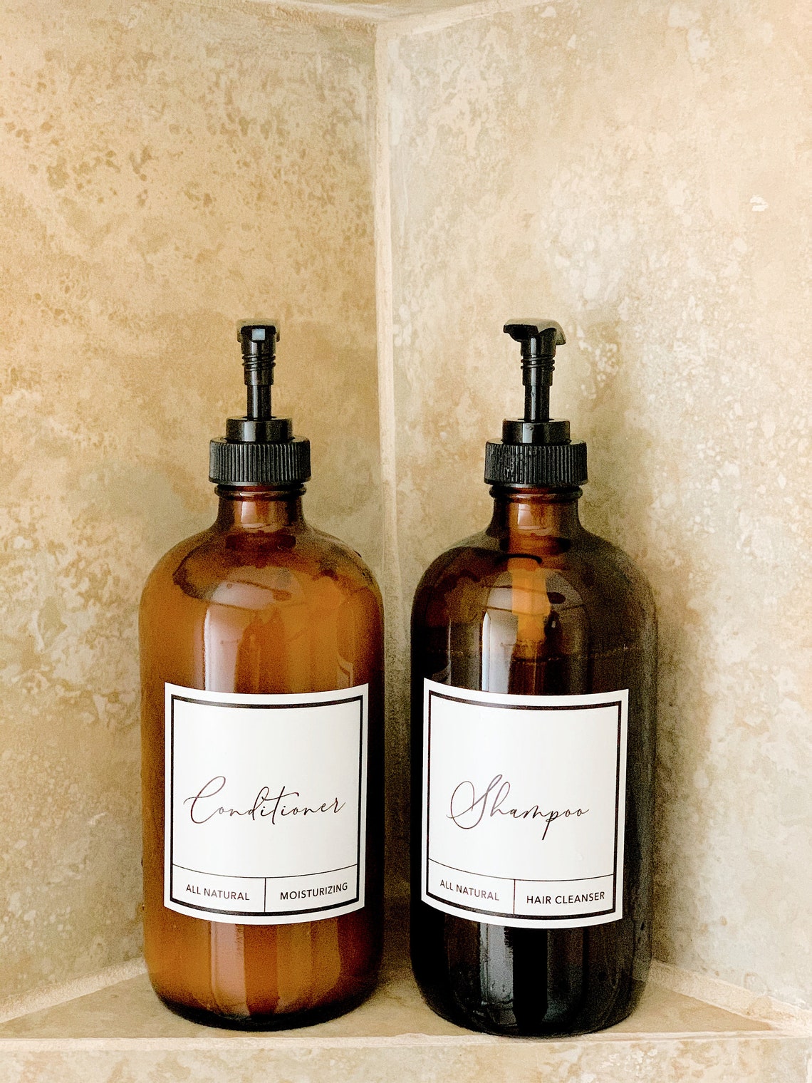 Shampoo Conditioner and Body Wash Label Pack Person Care Etsy