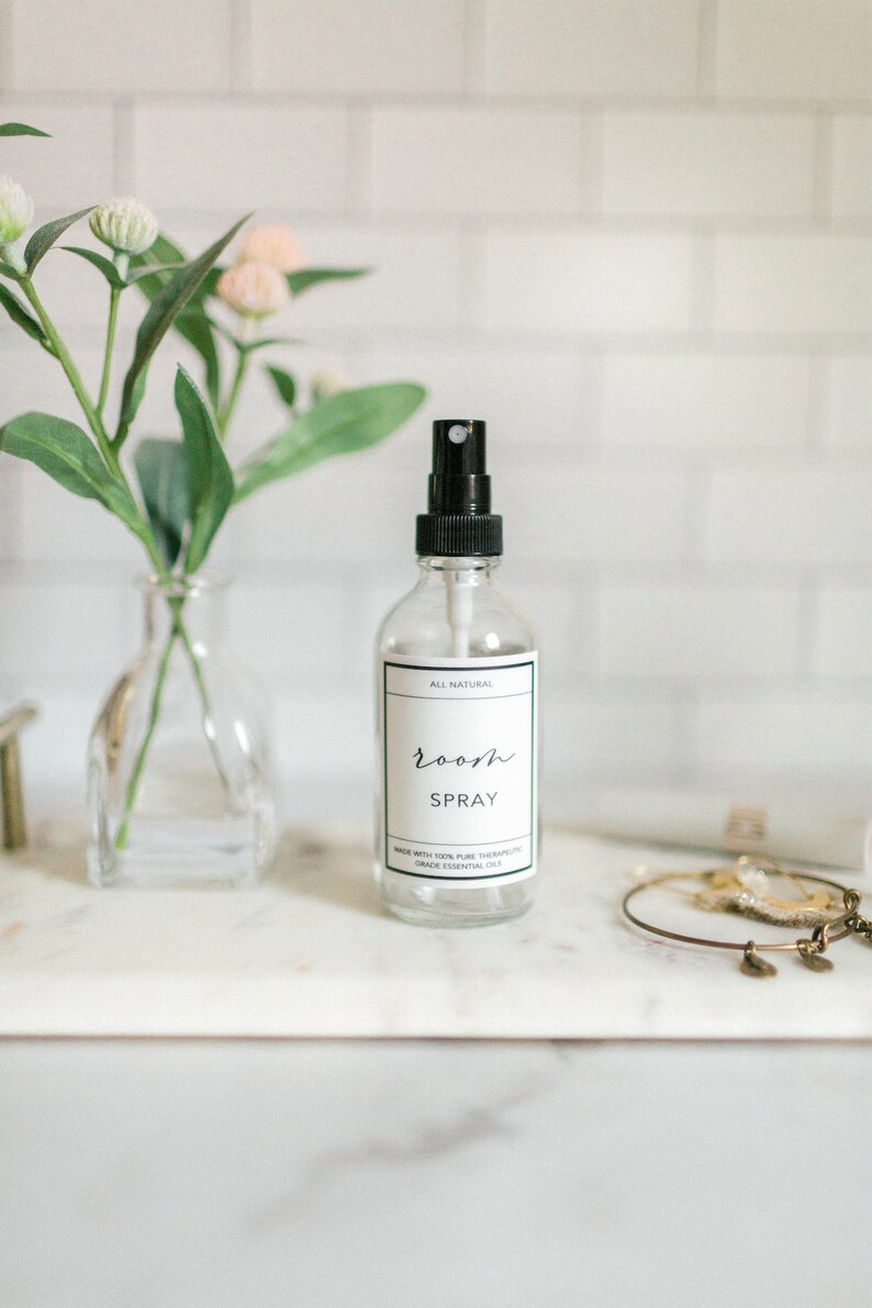 Room Spray Label for a 4oz bottle Bedroom label Bathroom Etsy