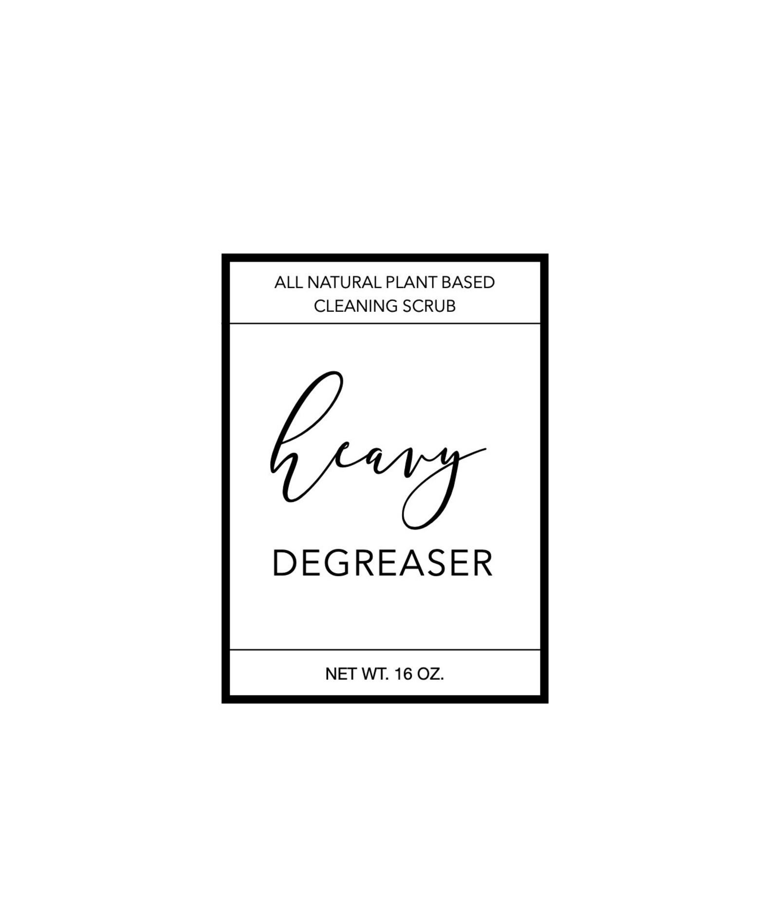 Heavy Degreaser Label Cleaning label 16oz Bottle Label Etsy