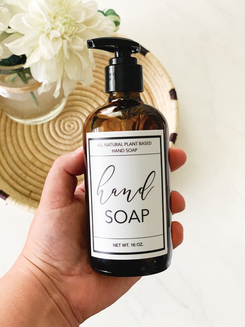 Hand Soap Label Soap Label Glass Bottle Label Essential | Etsy