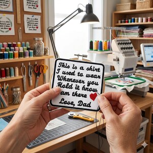 Memorial Shirt Patch From Dad Embroidered Patch, In Memory Quote Patch, Sympathy Gift Iron On Sew On Patch for Keepsake Gift