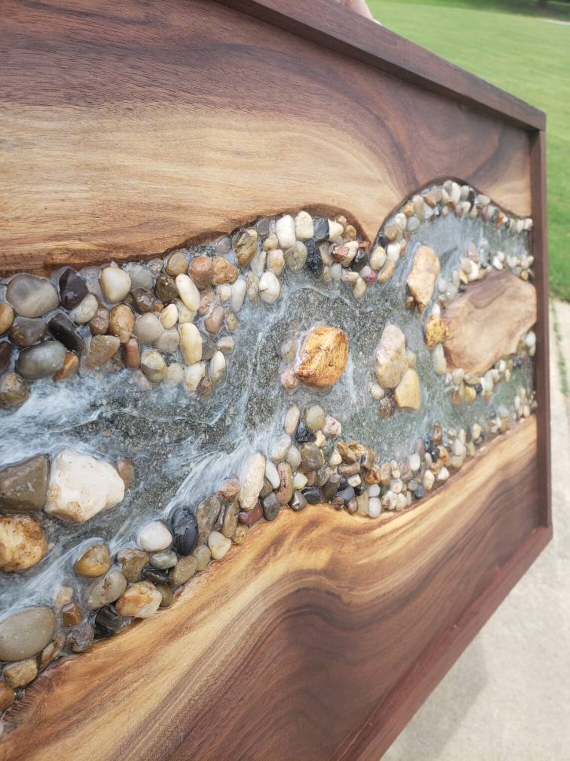 Live Edge River Art River Rock Wall Art Epoxy River Wall Etsy