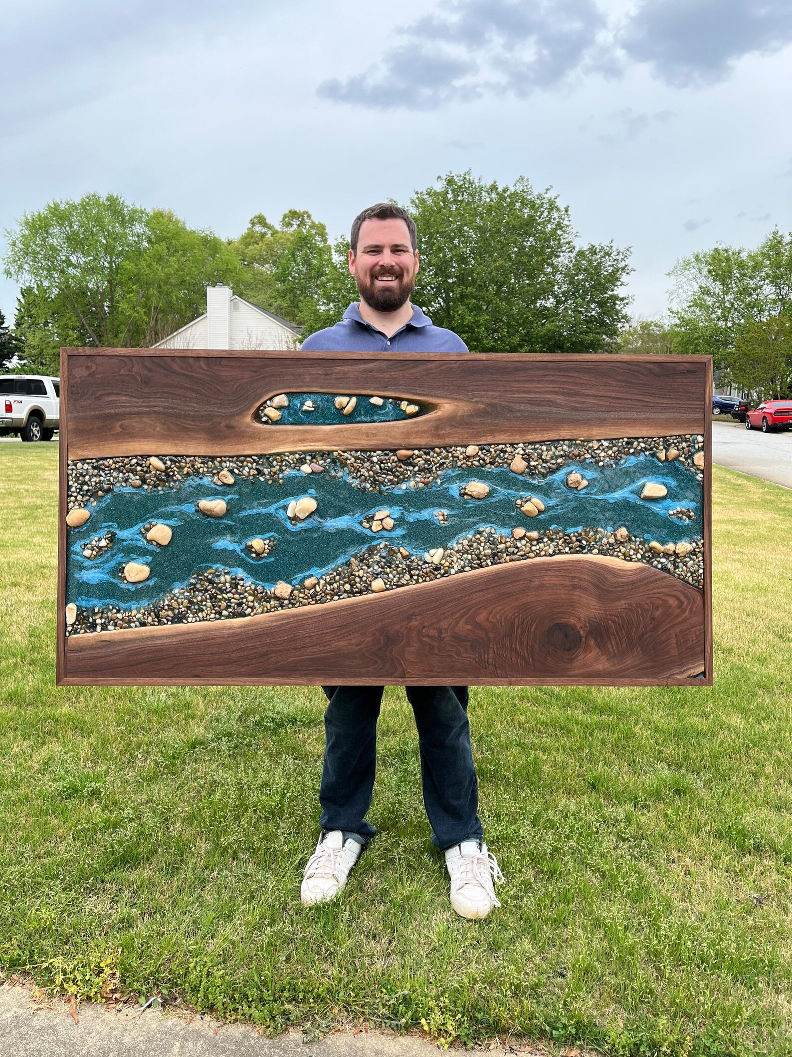 READY TO SHIP Epoxy River Wall Art Wood Wall Art Resin Etsy