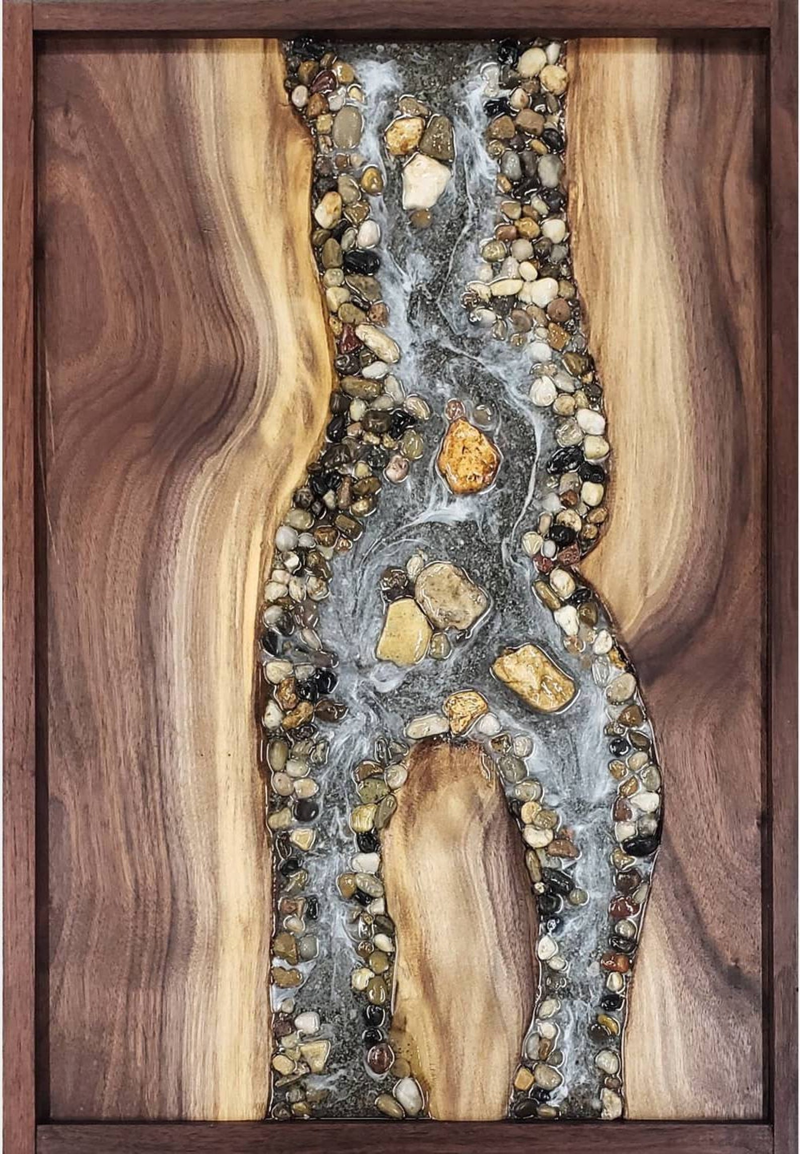 Live Edge River Art River Rock Wall Art Epoxy River Wall Etsy