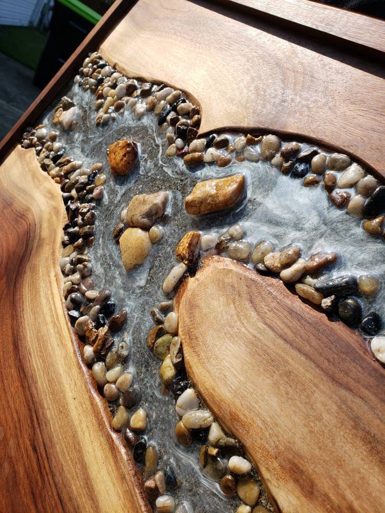 Live Edge River Art River Rock Wall Art Epoxy River Wall Etsy