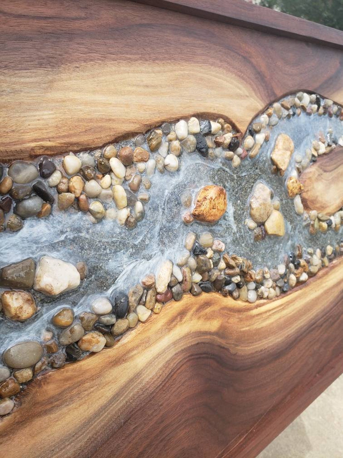 Live Edge River Art River Rock Wall Art Epoxy River Wall Etsy