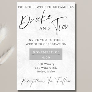 Modern Wedding Invitation - Fully Editable and Custom