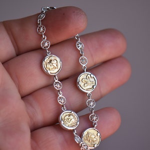 Athena Medusa Aphrodite Sphinx Bracelet - Venus Cycle Hypostases Gold 21 ct.