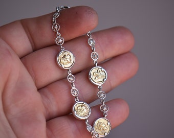 Athena Medusa Aphrodite Sphinx Bracelet - Venus Cycle Hypostases Gold 21 ct.