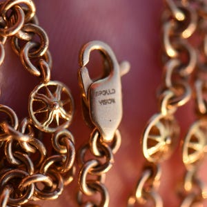 Solar Amulet Chain for Success, Victory and Prominence, 21 K Gold, 79 cm. 31 inch