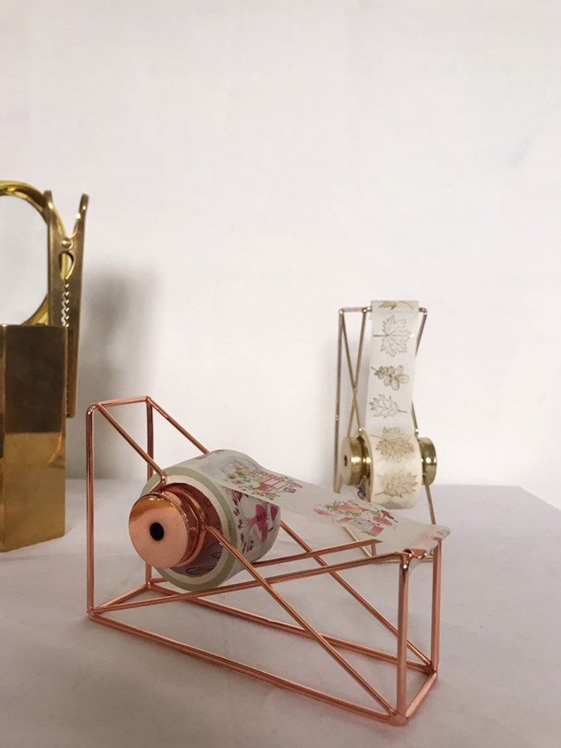 Rose Gold/gold Tape Dispenser Minimalist Tape Etsy