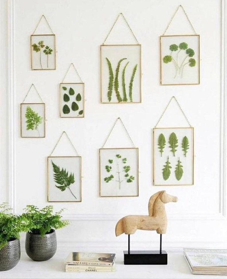 Bronze picture Frames hanging on walls- Gallery Frame,Brass Glass Frame for Pressed Flowers, Picture Frame | Display,Photo Frame,home deco, 