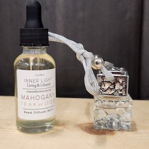Mahogany Teakwood Car reed diffuser or refill bottle, car scents,  room scents