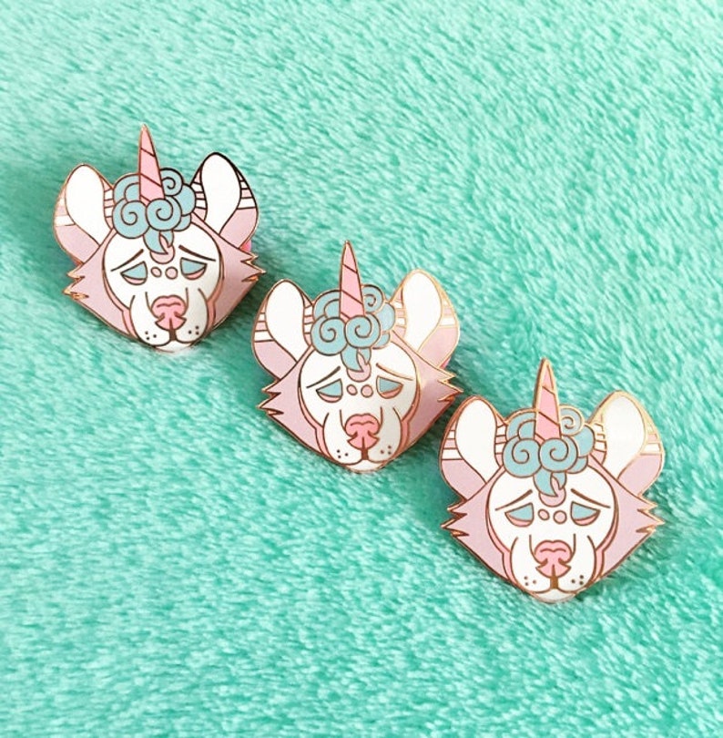 Uniyena Unicorn Hyena Enamel Pin image 2