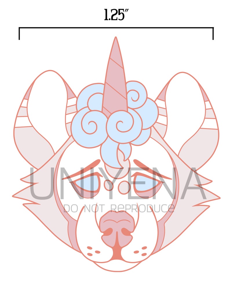 Uniyena Unicorn Hyena Enamel Pin image 4