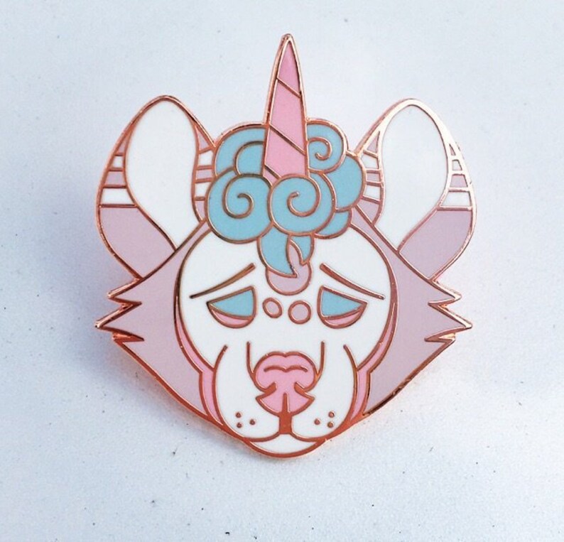 Uniyena Unicorn Hyena Enamel Pin image 1