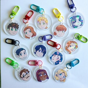 Stardew Valley Bachelors/Bachelorettes Acrylic Double-Sided Holographic Keychains