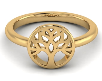 Tree of Life Ring, Spiritual Ring, Tree of Life Ring Band, Bridesmaid Gift, Lace Ring, Stackable Ring, Midi Ring, Filigree Ring Popular Ring