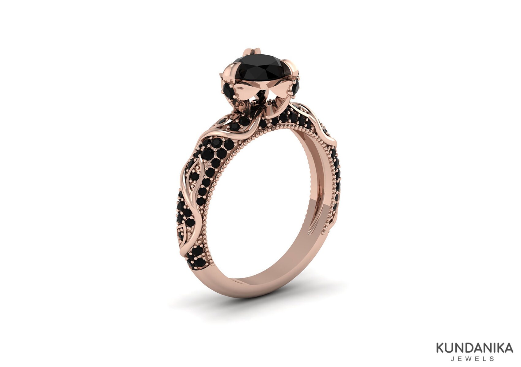 Onyx Duo Gold Ring