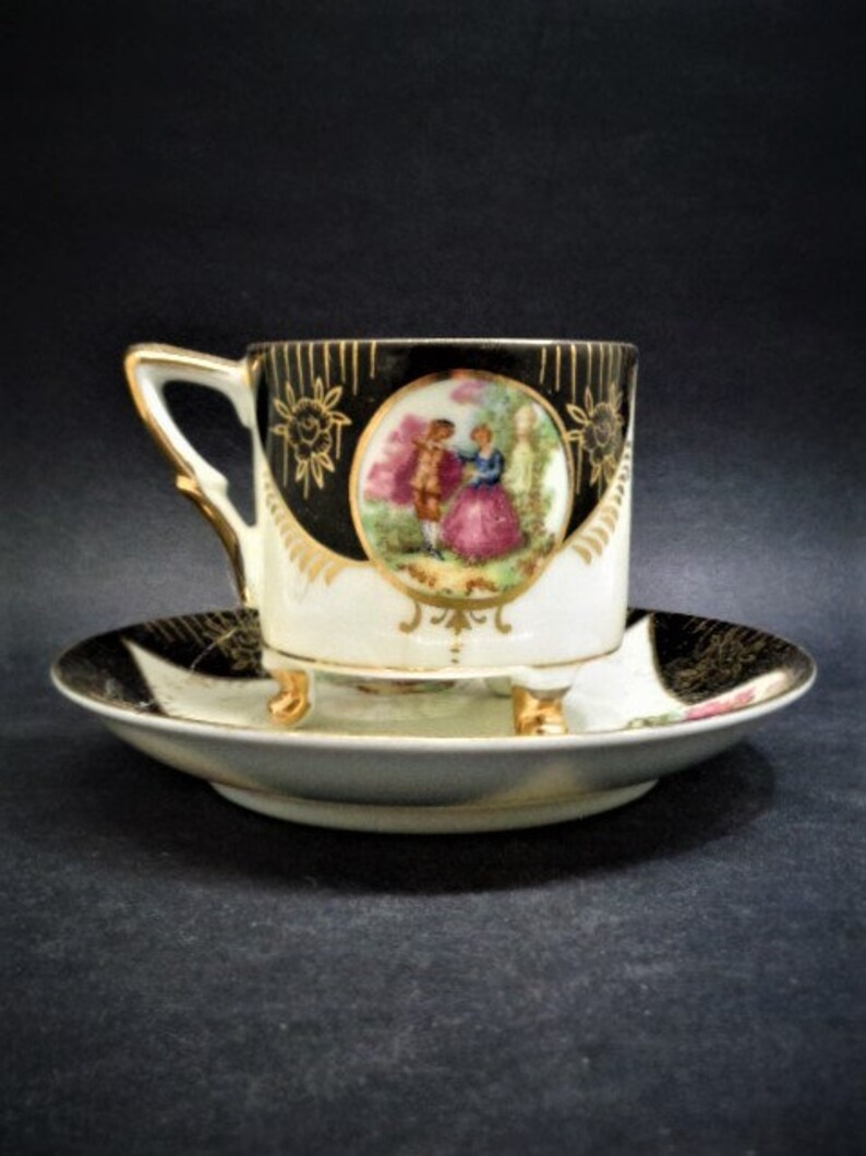 Royal Sealy China Cup and Saucer Footed Cup Made in Japan Etsy