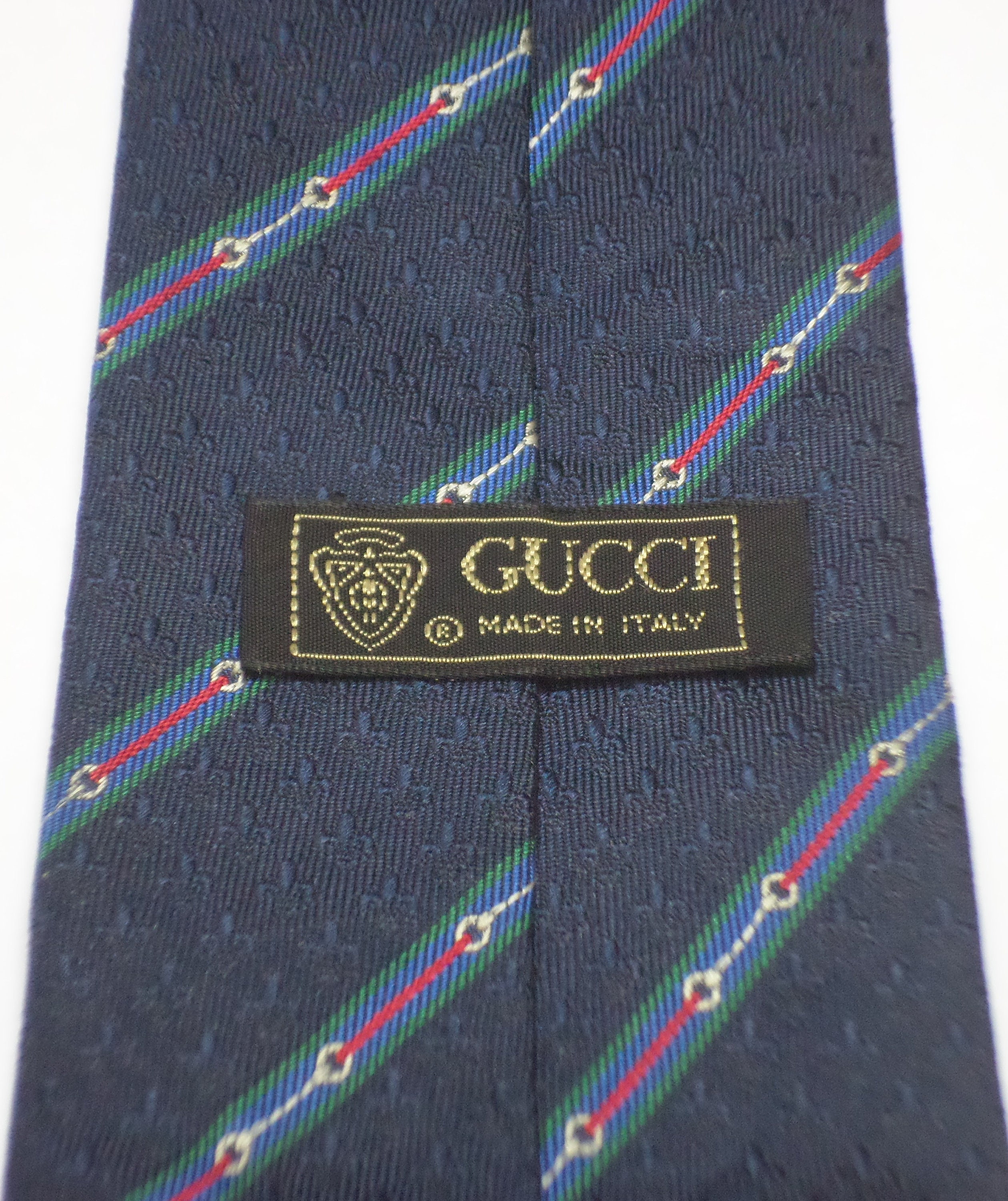 NT0562 Gucci Dark Blue Silk Necktie Tie | Etsy