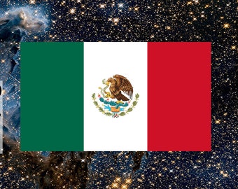 180x70 mm Waterslidedecal NA-MEX-01 Flags Mexico Decal 