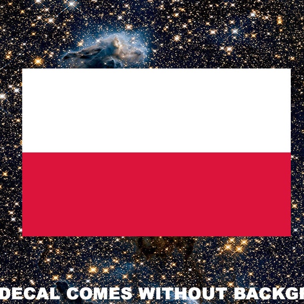 Poland Flag,  Polish Decor, Bumper Stickers for Car, Laptop, Cell phone, Water Bottle, Window, Weatherproof, Vinyl Decal