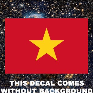 Vietnam Flag, Vietnamese Decor, Bumper Stickers for Car, Laptop, Cell phone, Water Bottle, Window, Waterproof, Vinyl Decal