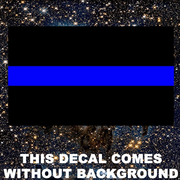 Thin Blue Line Flag, Support Police, Back the Blue, Bumper Stickers, Desktops, Laptops, Car Window, Phones, Vinyl Decal