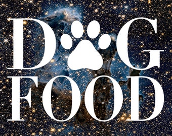 Dog Food Decal, Vinyl Decal for Storage Container, Pet Label, Bowl Sticker