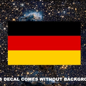 Germany Flag, Deutschland Decor, Vinyl Sticker, Car, Truck, Laptop, Phone, Water Bottle, Tumbler, Bumper, Window, Waterproof, Fade Resistant