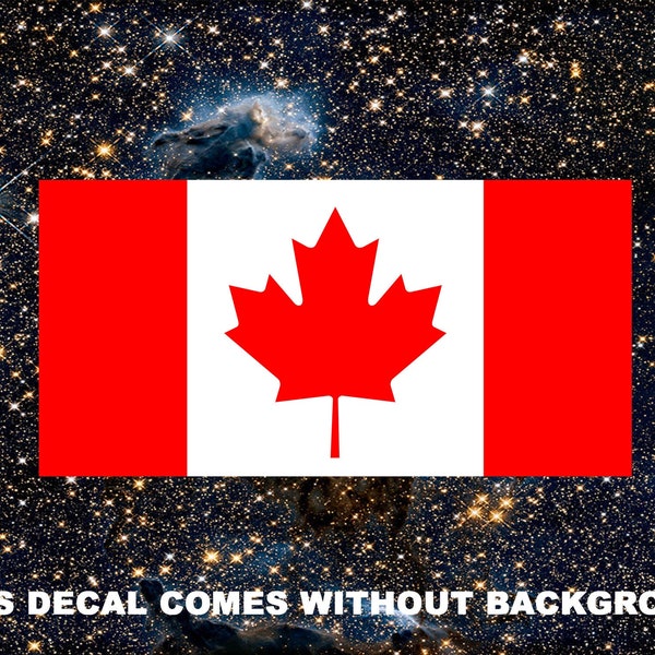 Canada Flag, Canadian Decor, Bumper Stickers for Car, Laptop, Cell phone, Water Bottle, Window, Weatherproof, Vinyl Decal