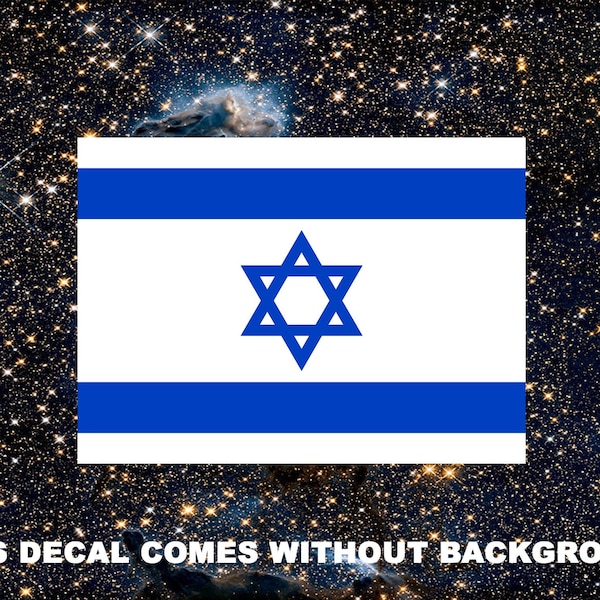 Israel Flag, Israeli Decor, Bumper Stickers for Car, Laptop, Cell phone, Water Bottle, Window, Waterproof, Vinyl Decal