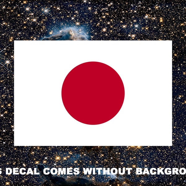 Japan Flag,  Japanese Decor, Bumper Stickers for Car, Laptop, Cell phone, Water Bottle, Window, Weatherproof, Vinyl Decal