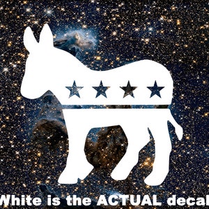 Democrat Symbol Decal, Democrat Sticker, Democrat Donkey