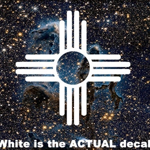 Zia Pueblo Vinyl Decal, New Mexico, Bumper Stickers for Car, Laptop, Cell phone, Water Bottle, Window, Weatherproof