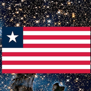 Liberia Flag, Liberian Decor, Bumper Stickers for Car, Laptop, Cell phone, Water Bottle, Window, Waterproof, Vinyl Decal