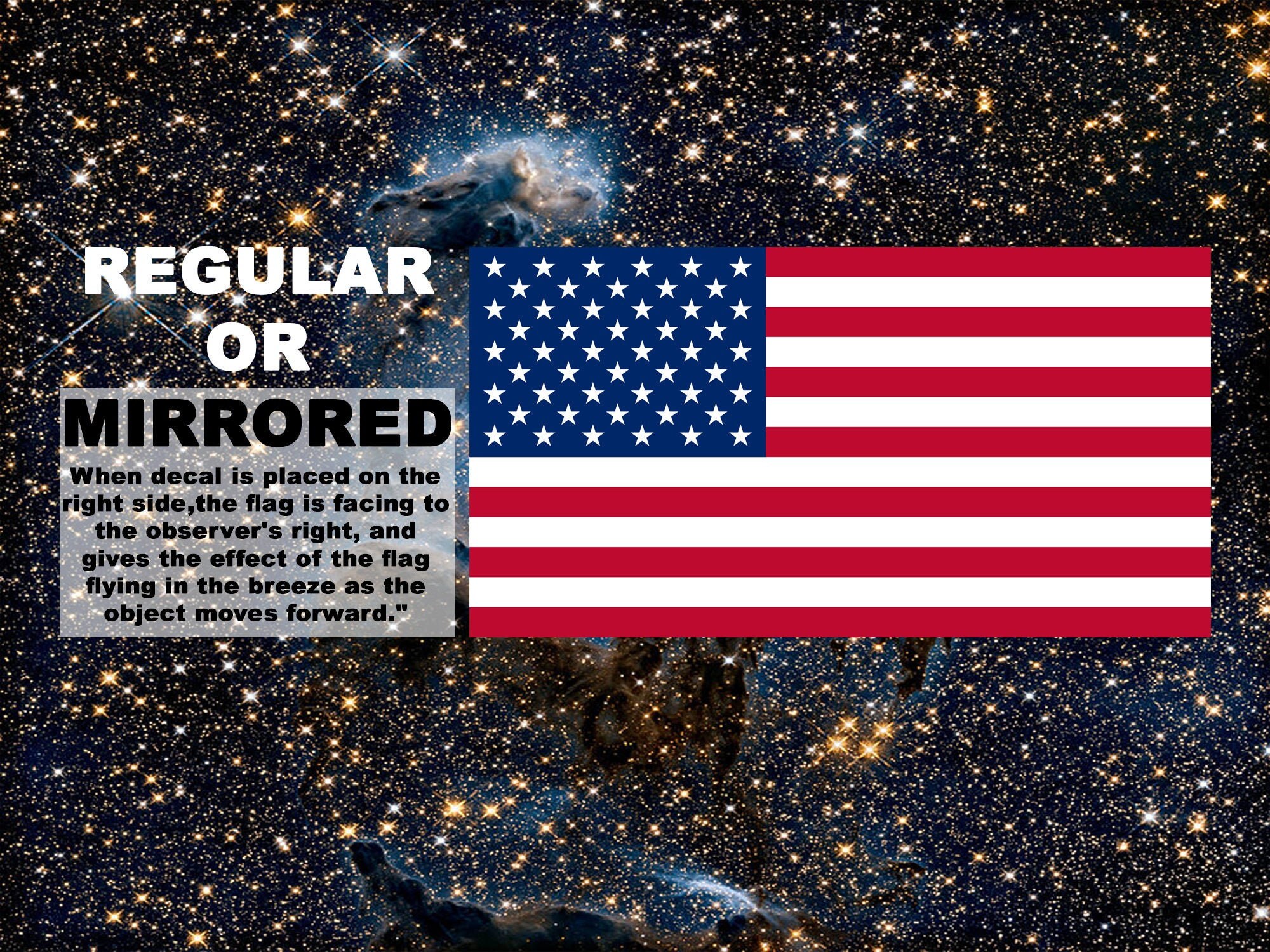 United States Flag Vinyl Decal for Cars, Trucks, SUVs, Bumper Sticker…