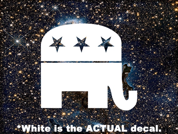 Donald Trump Republican Elephant Vinyl Decal – Patriotic Car Sticker – Made In USA – YourGraphix 11 thumbnail image