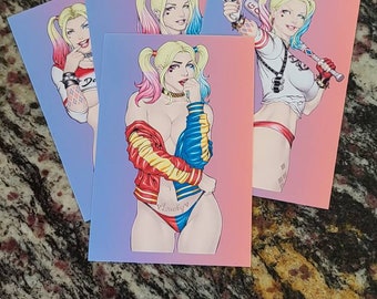 Harley Quinn 4x6 Prints, set of 4