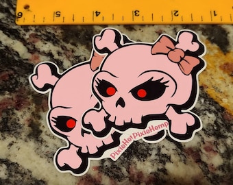 2 Pixiehemp Girlie Skull stickers